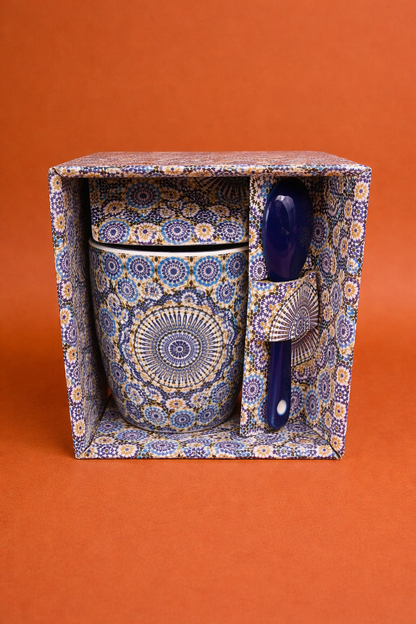 Tasse café ou thé en céramique – Motifs Zellige marocain